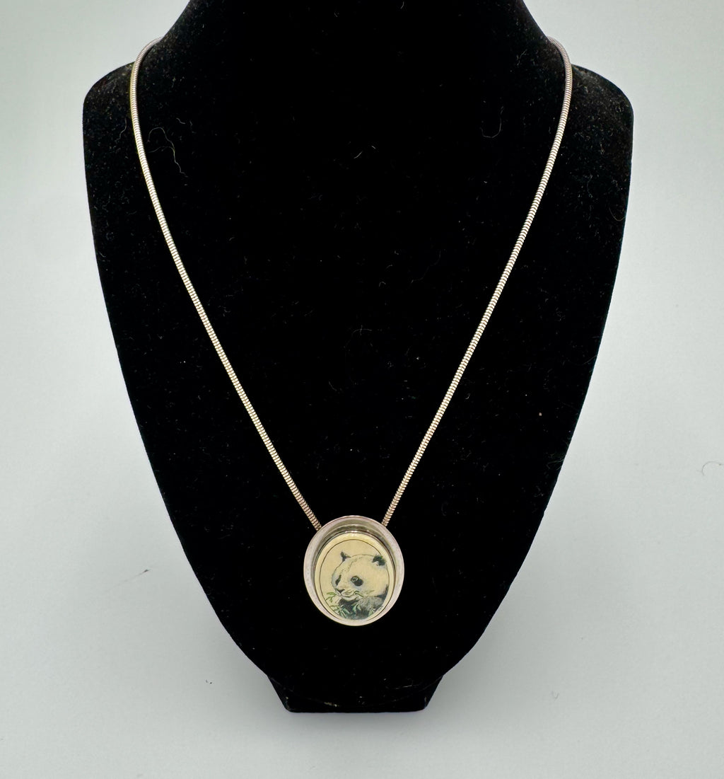 Sterling Silver Panda Pendant