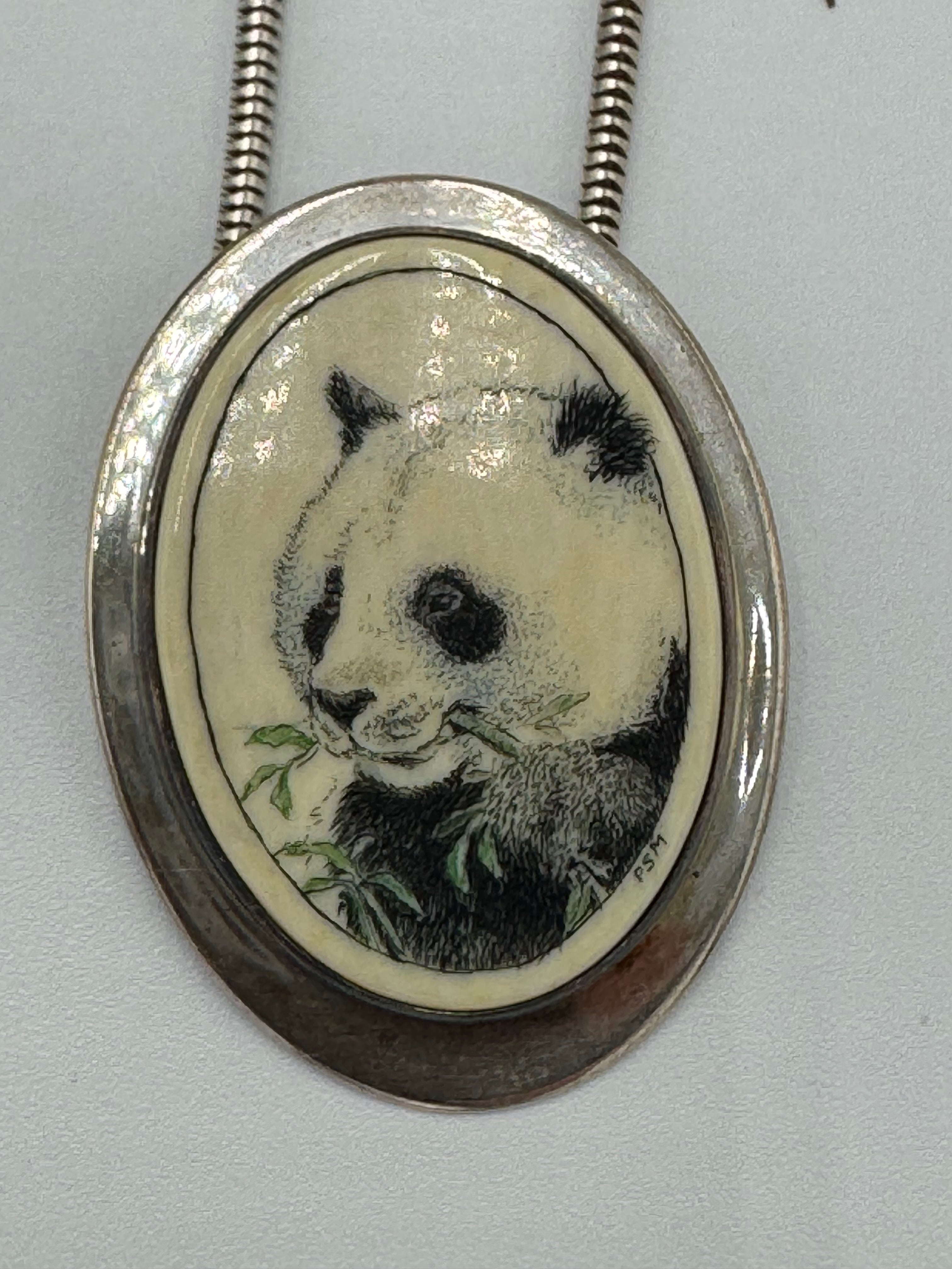 Sterling Silver Panda Pendant