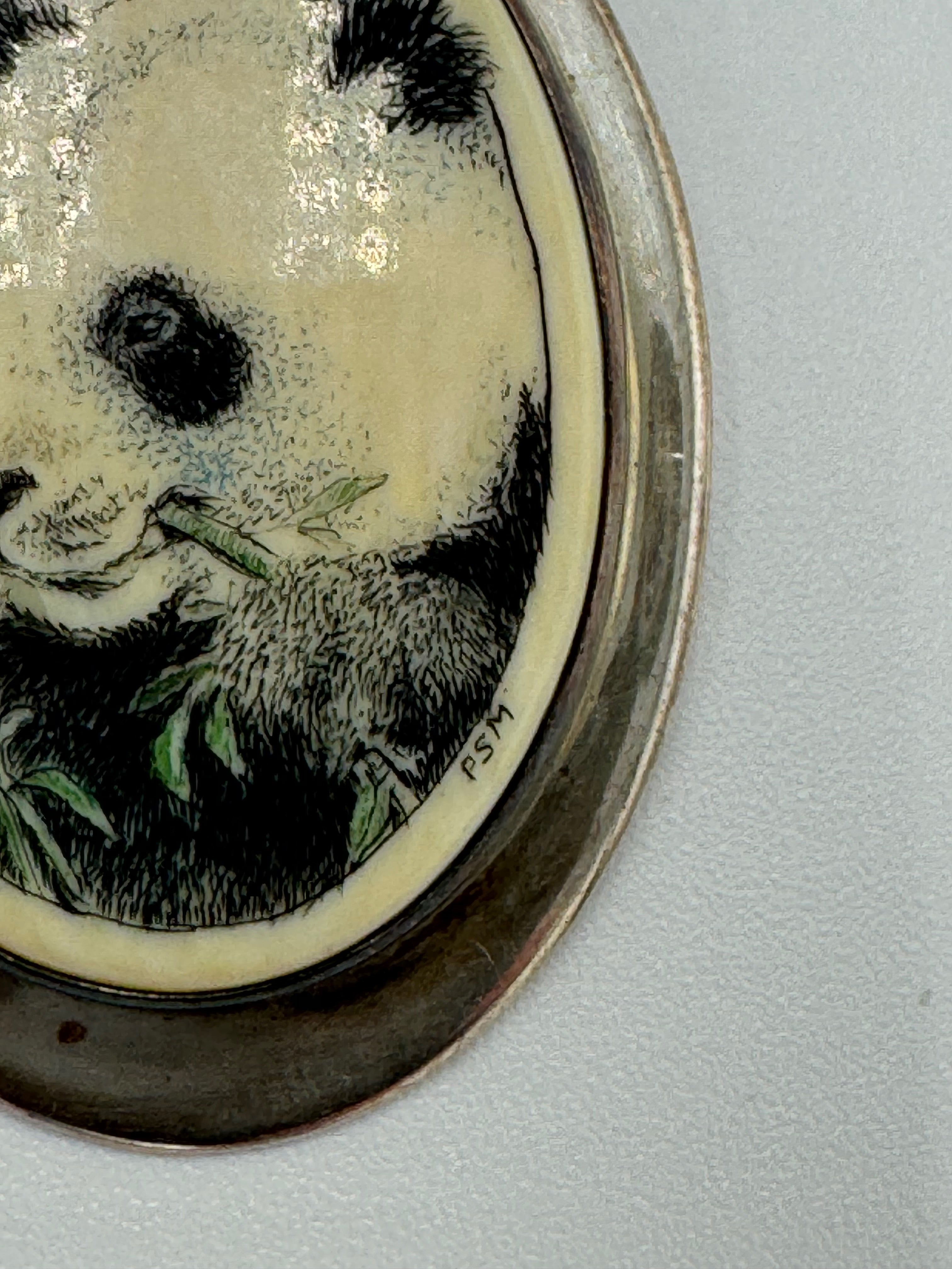 Sterling Silver Panda Pendant