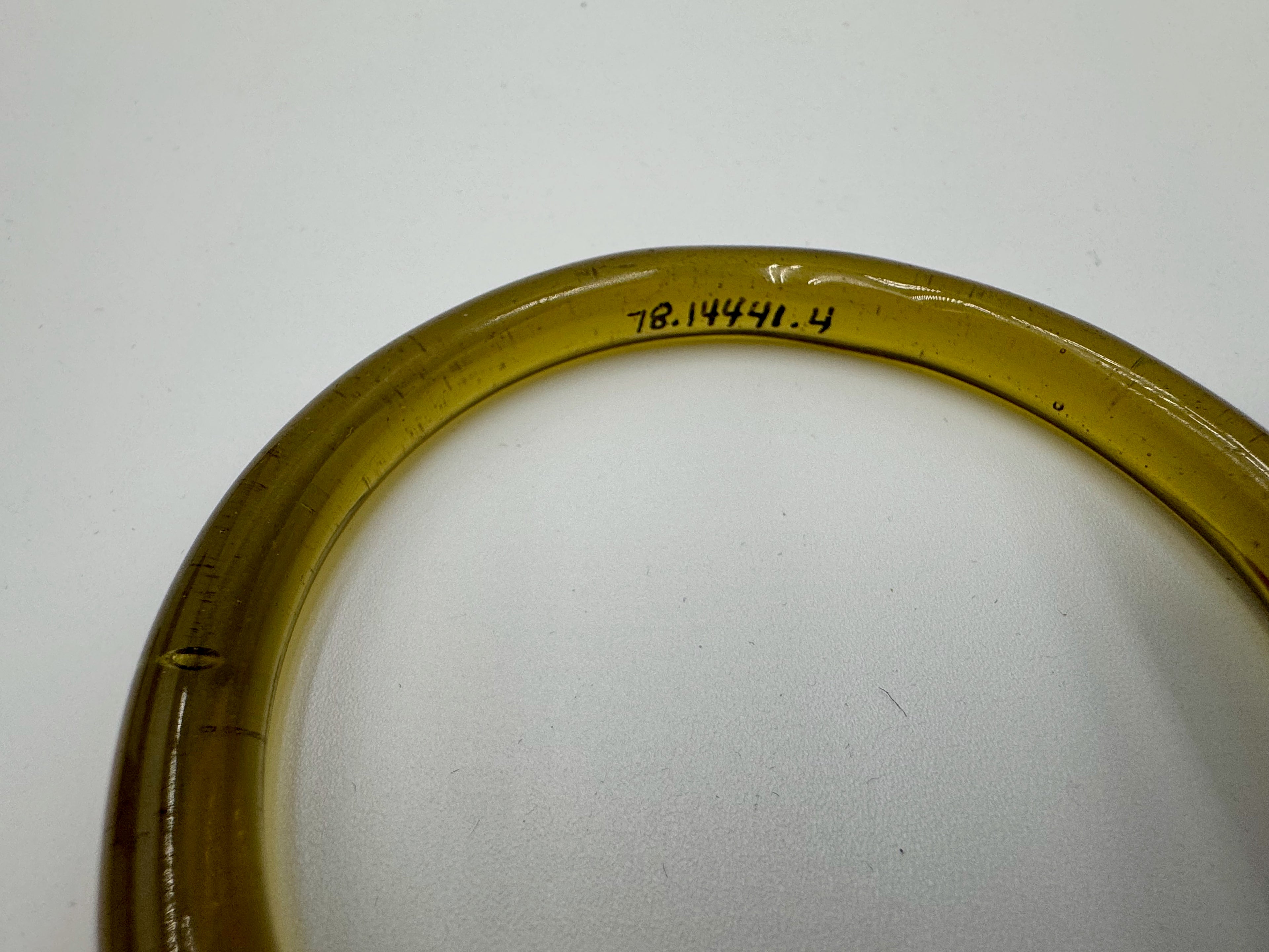 Set of 3 Vintage Glass Bangles Blue Red Amber – Strong Museum Provenance