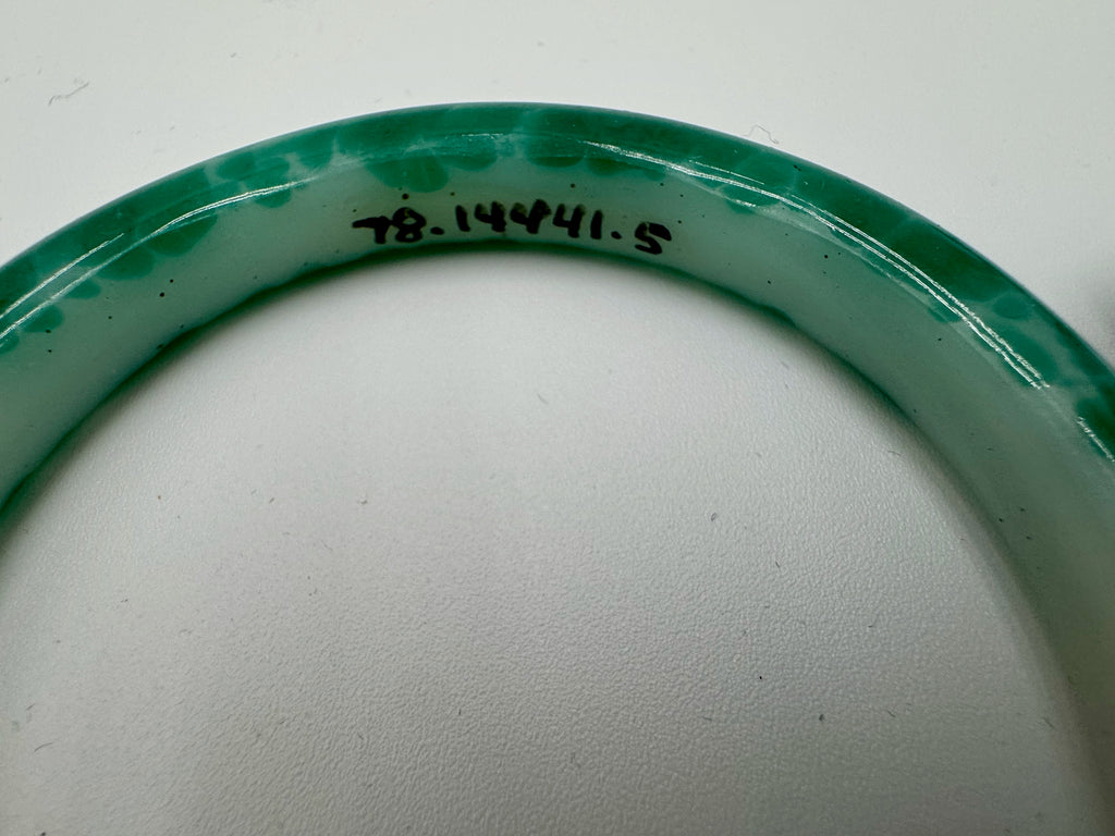 Vintage Hardstone Bangle Set (3) Green White Red – Strong Museum Provenance