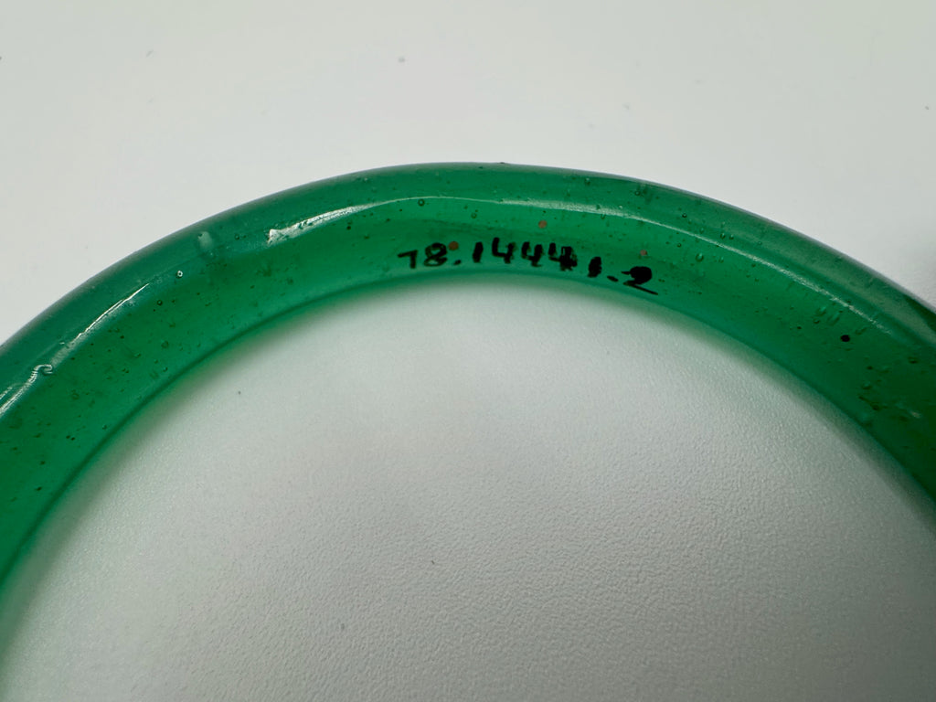 Vintage Hardstone Bangle Set (3) Green White Red – Strong Museum Provenance