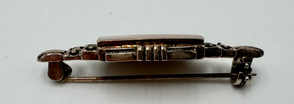 Vintage Italian Sterling & Mother-of-Pearl Brooch