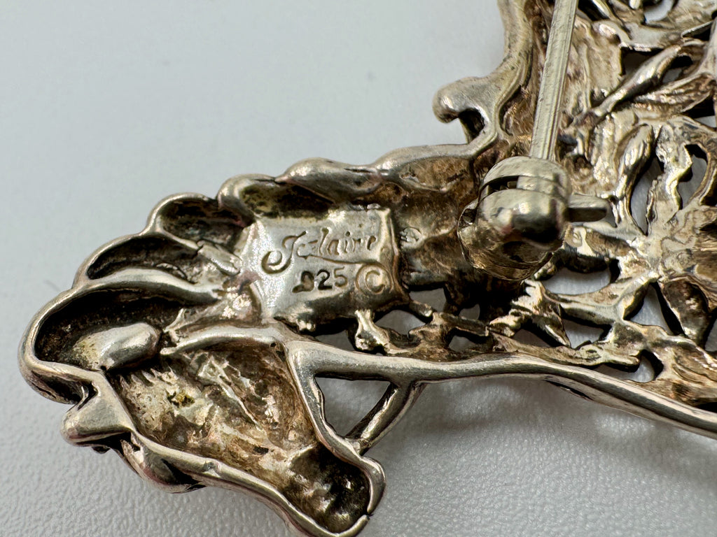 Vintage Sterling Silver Rocking Horse Brooch – Jezlaine, Whimsical Equestrian Gift