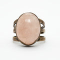 Don Haynes Vintage Sterling Ring – Blush Stone Statement Ring (Size 6)