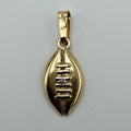 Vintage 10K Gold Football Pendant with Diamond Accent – Petite Sports Charm