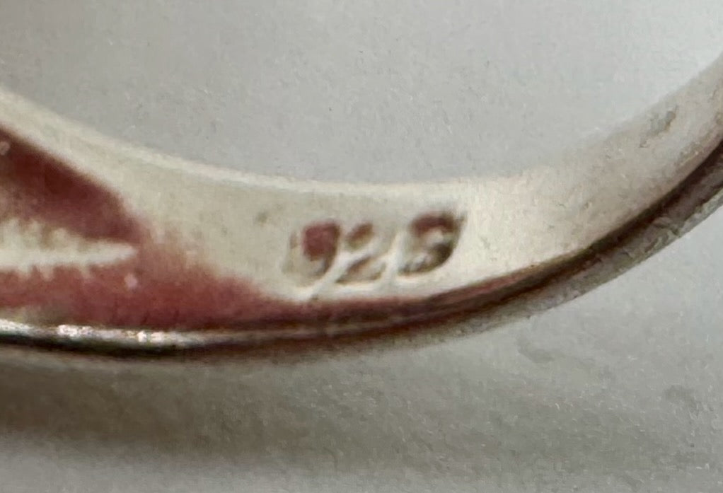 Sterling Silver Red Cabochon Ring – Minimalist Bezel Set Stone Ring, Size 7