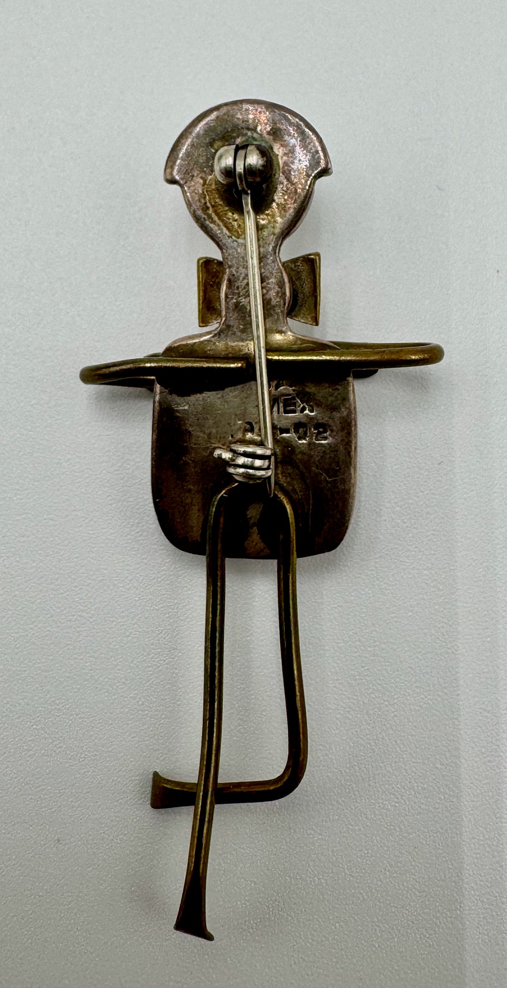 Vintage Taxco Sterling Silver Figural Brooch – Modernist Whimsical Man Pin