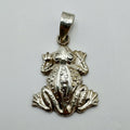 Vintage Sterling Silver Frog Pendant – Detailed Figural Frog Charm 925