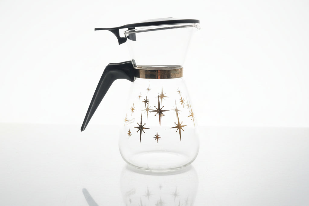 Vintage Pyrex Atomic Starburst Mini Coffee Pot – Mid-Century Retro Charm