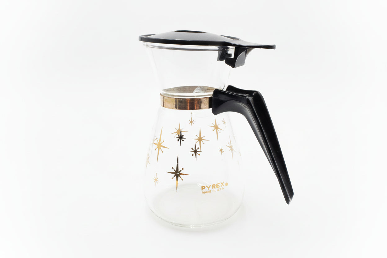 Vintage Pyrex Atomic Starburst Mini Coffee Pot – Mid-Century Retro Charm