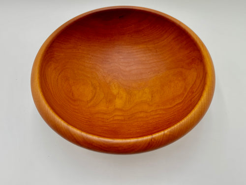 Hand-Turned Maine Cherry Wood Bowl by David Lancaster – Warm, Natural Elegance