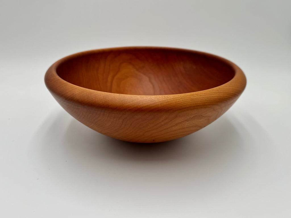 Hand-Turned Maine Cherry Wood Bowl by David Lancaster – Warm, Natural Elegance
