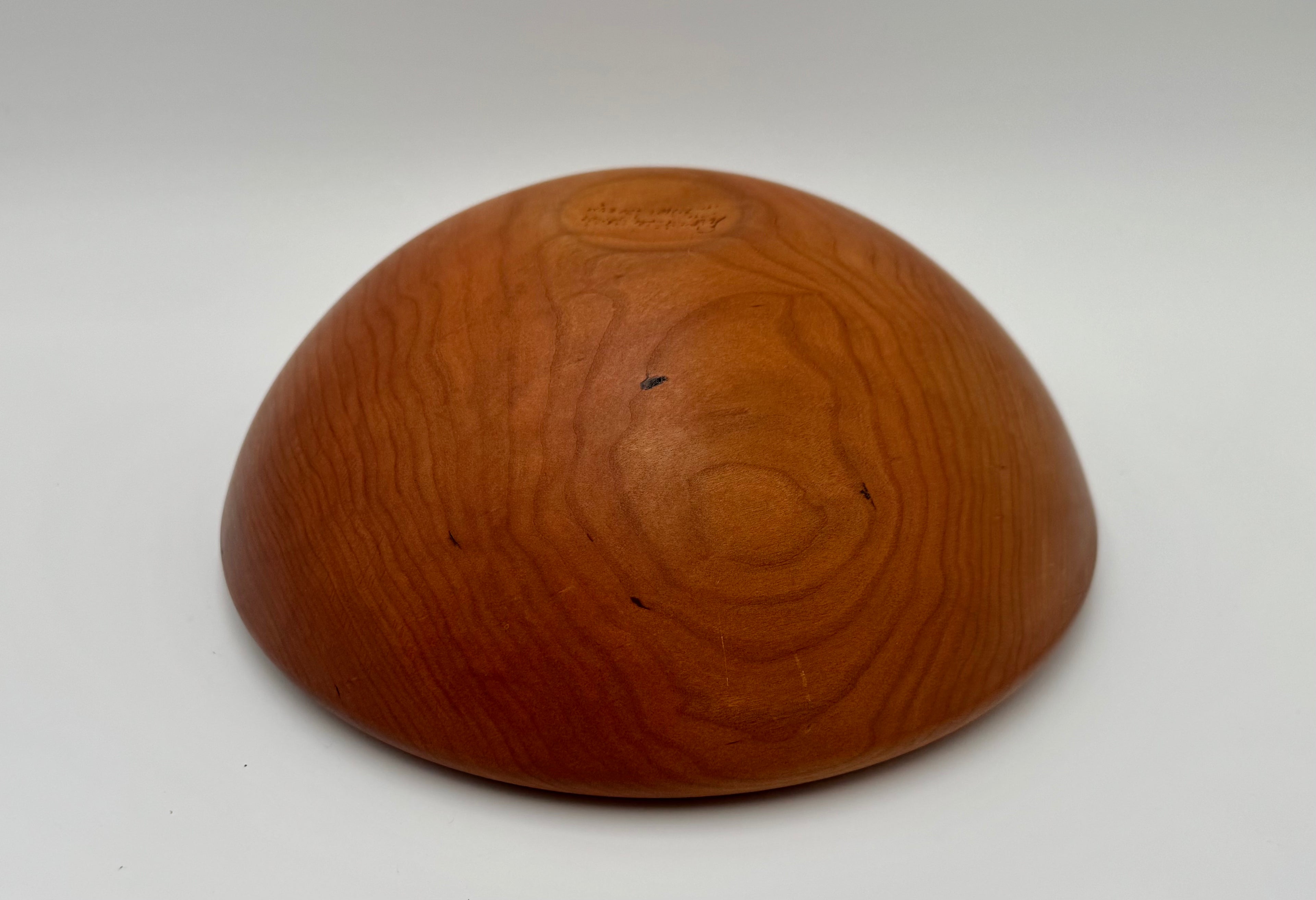 Hand-Turned Maine Cherry Wood Bowl by David Lancaster – Warm, Natural Elegance