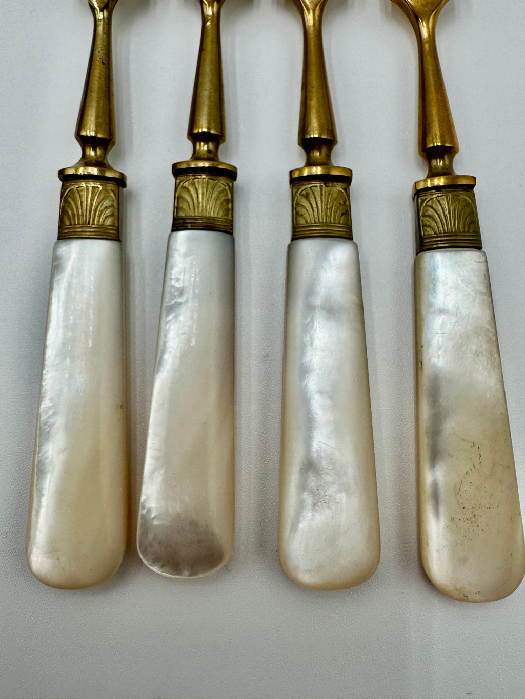 Vintage Neiman Marcus Fish Knife & Fork Set – Mother of Pearl Handles, Made in France, Original Box