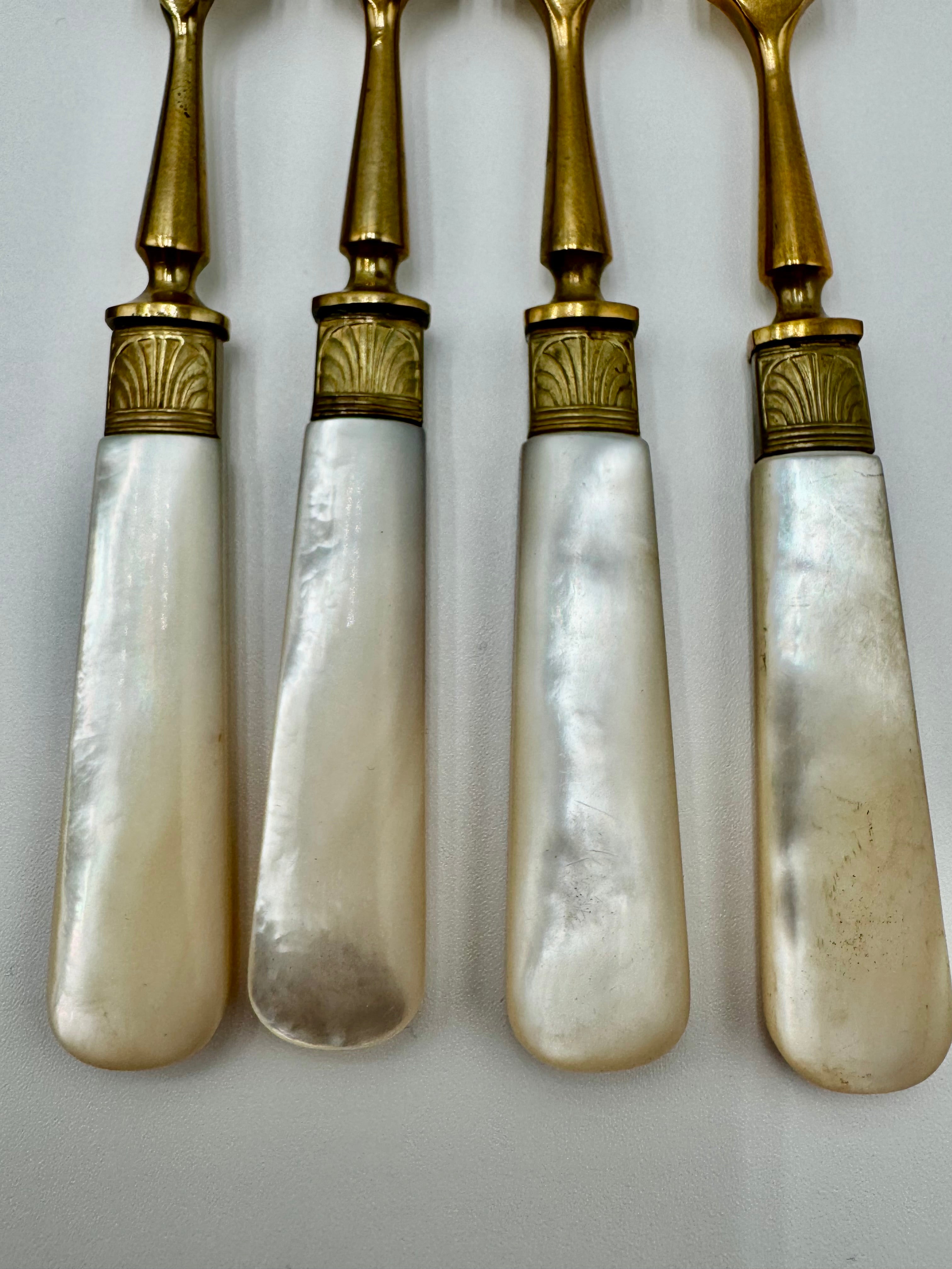 Vintage Neiman Marcus Fish Knife & Fork Set – Mother of Pearl Handles, Made in France, Original Box