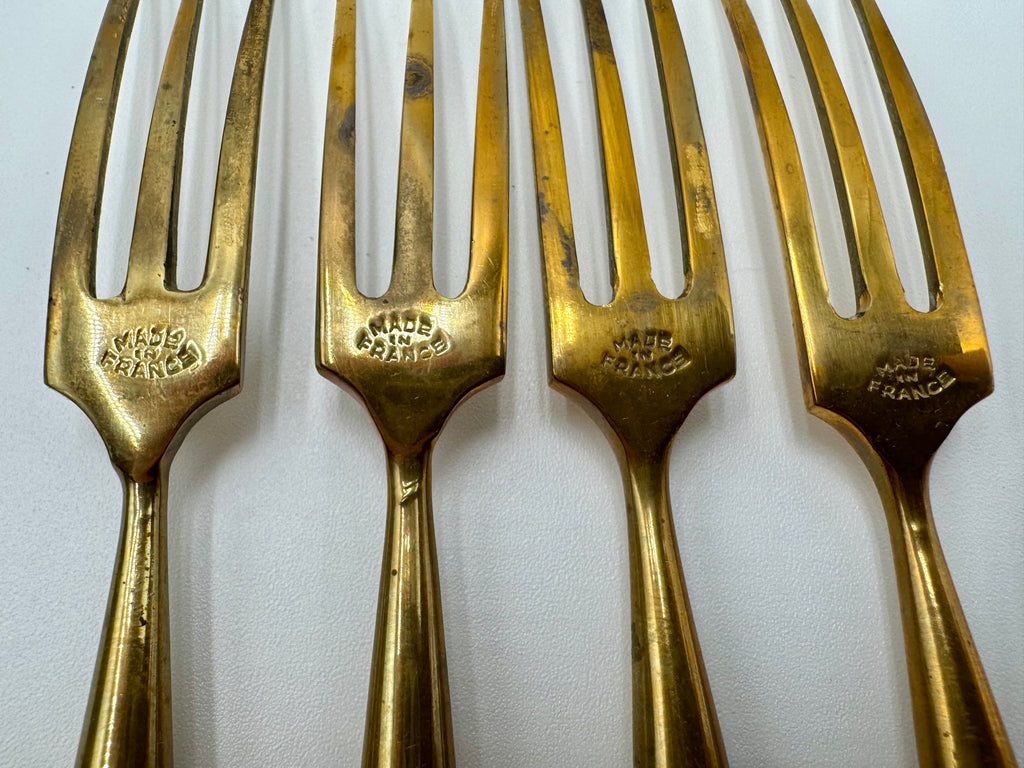 Vintage Neiman Marcus Fish Knife & Fork Set – Mother of Pearl Handles, Made in France, Original Box