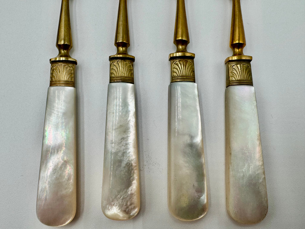 Vintage Neiman Marcus Fish Knife & Fork Set – Mother of Pearl Handles, Made in France, Original Box