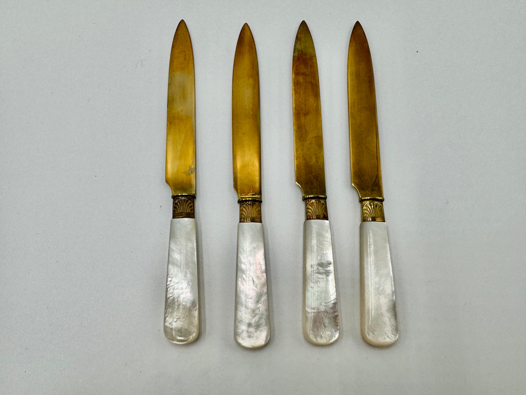 Vintage Neiman Marcus Fish Knife & Fork Set – Mother of Pearl Handles, Made in France, Original Box