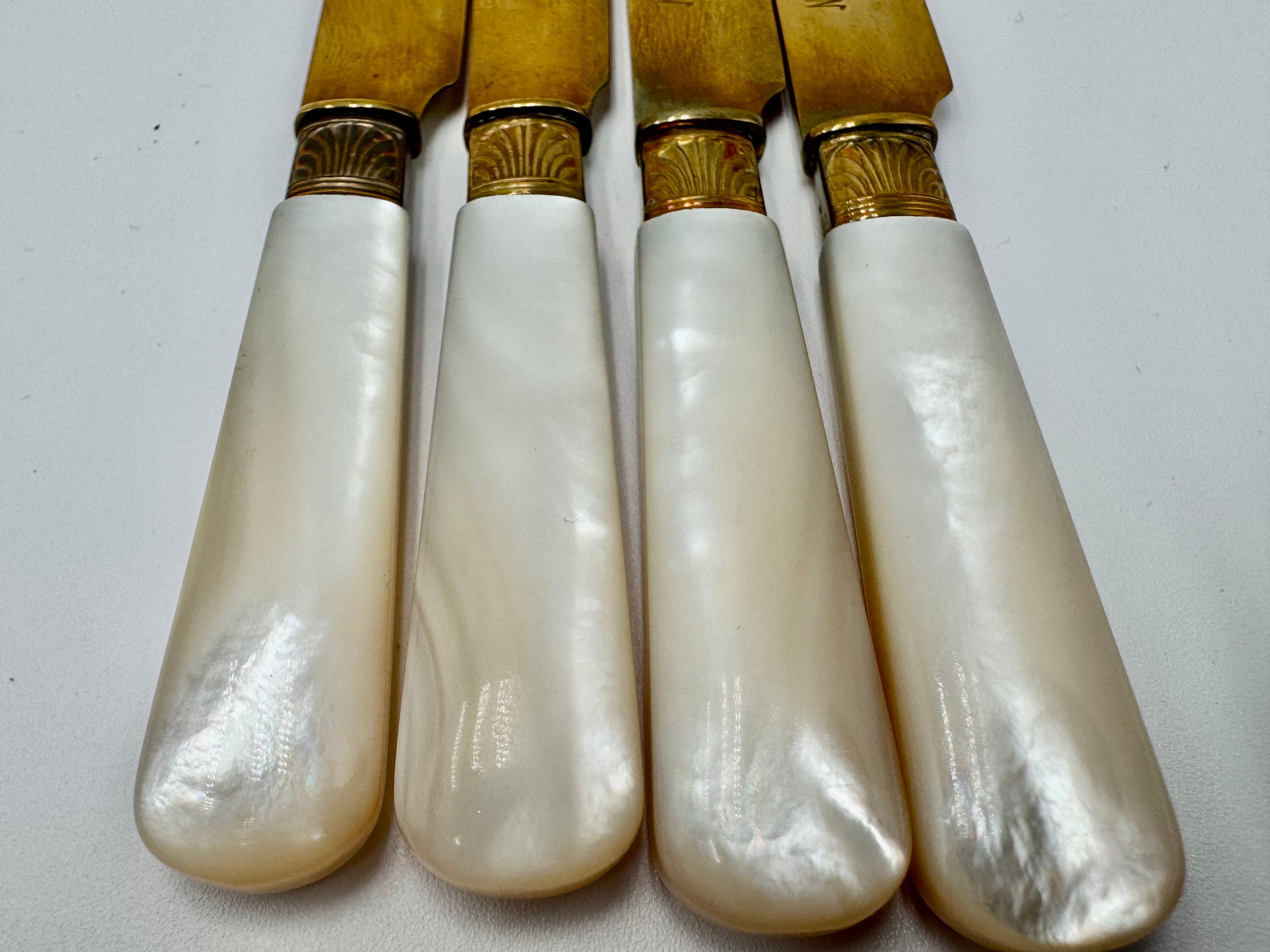 Vintage Neiman Marcus Fish Knife & Fork Set – Mother of Pearl Handles, Made in France, Original Box