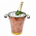 Vintage Handcrafted Copper Champagne Bucket with Grape Motif – German “Handarbeit” Wine Cooler