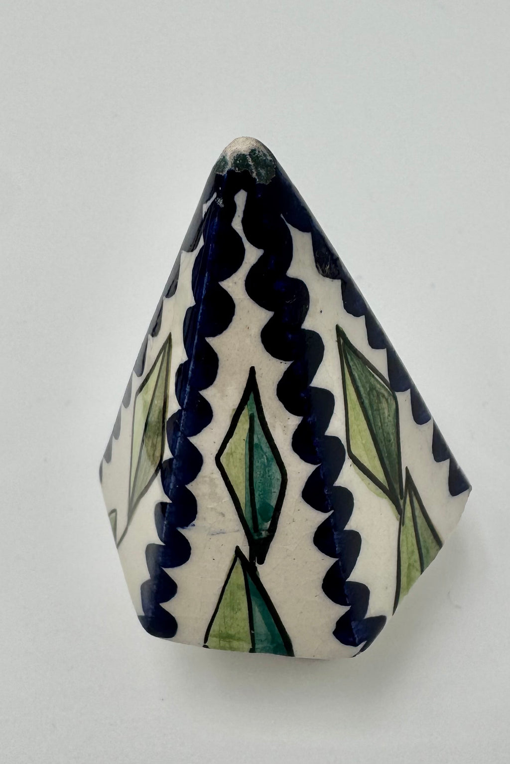 Funky Italian Hand-Painted Ceramic Teapot | Geometric Floral Art Teapot
