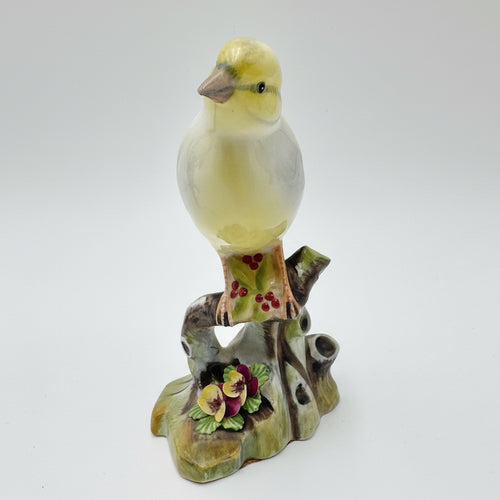 Adderley Bone China Yellow Songbird Figurine | Hand-Painted English Bird