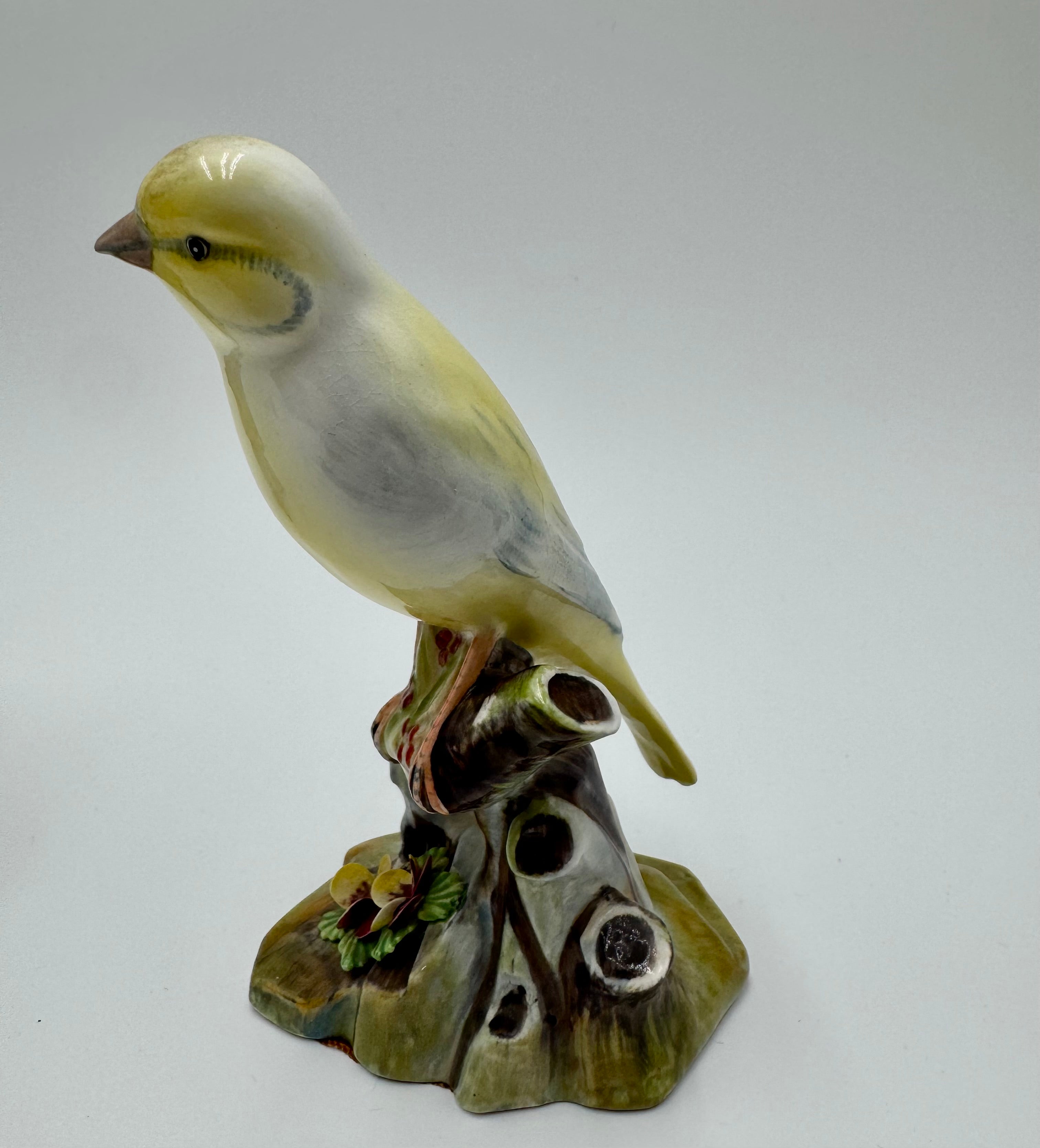 Adderley Bone China Yellow Songbird Figurine | Hand-Painted English Bird