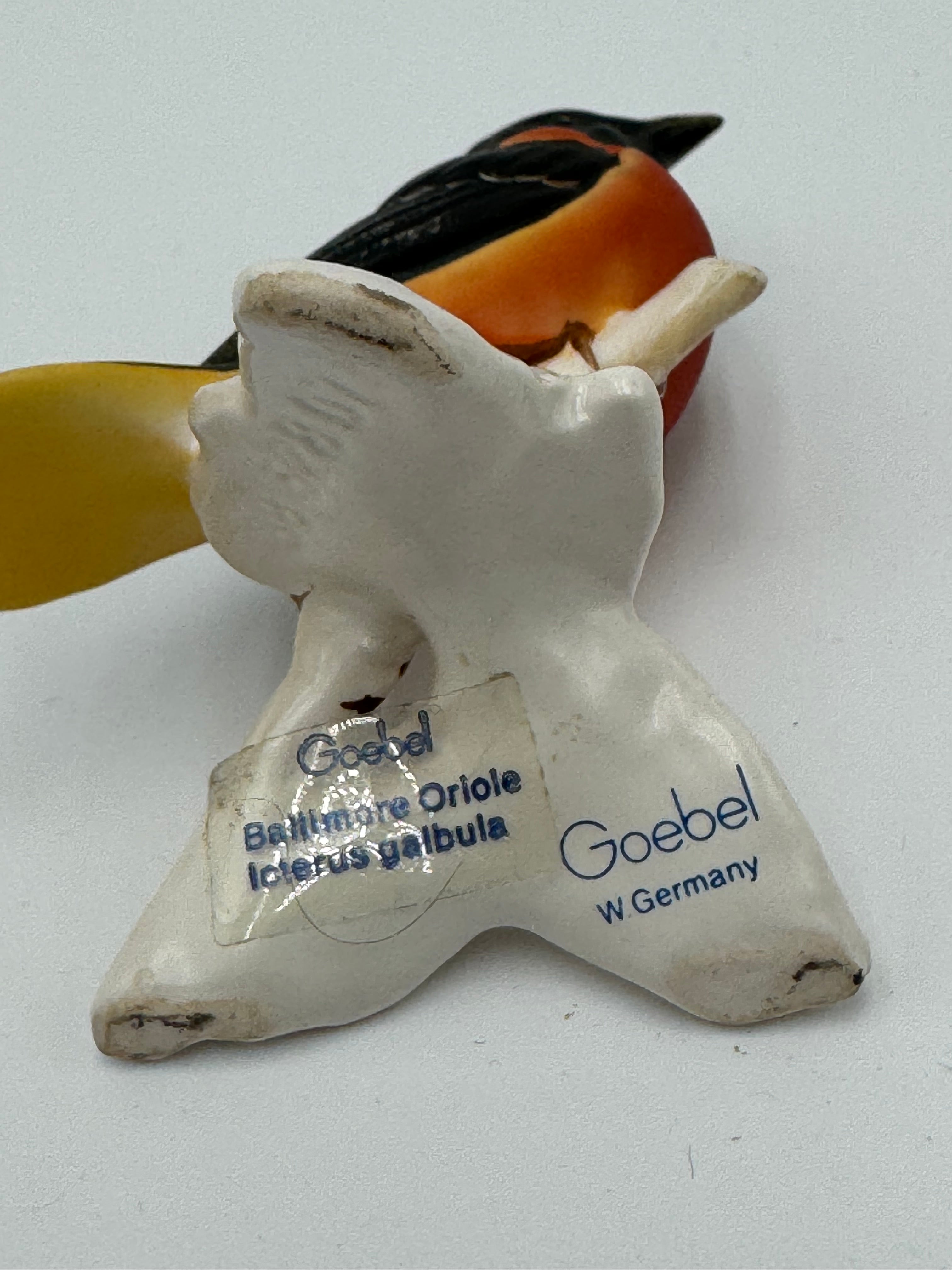 Goebel Baltimore Oriole Bird Figurine | W. Germany Hand-Painted Miniature