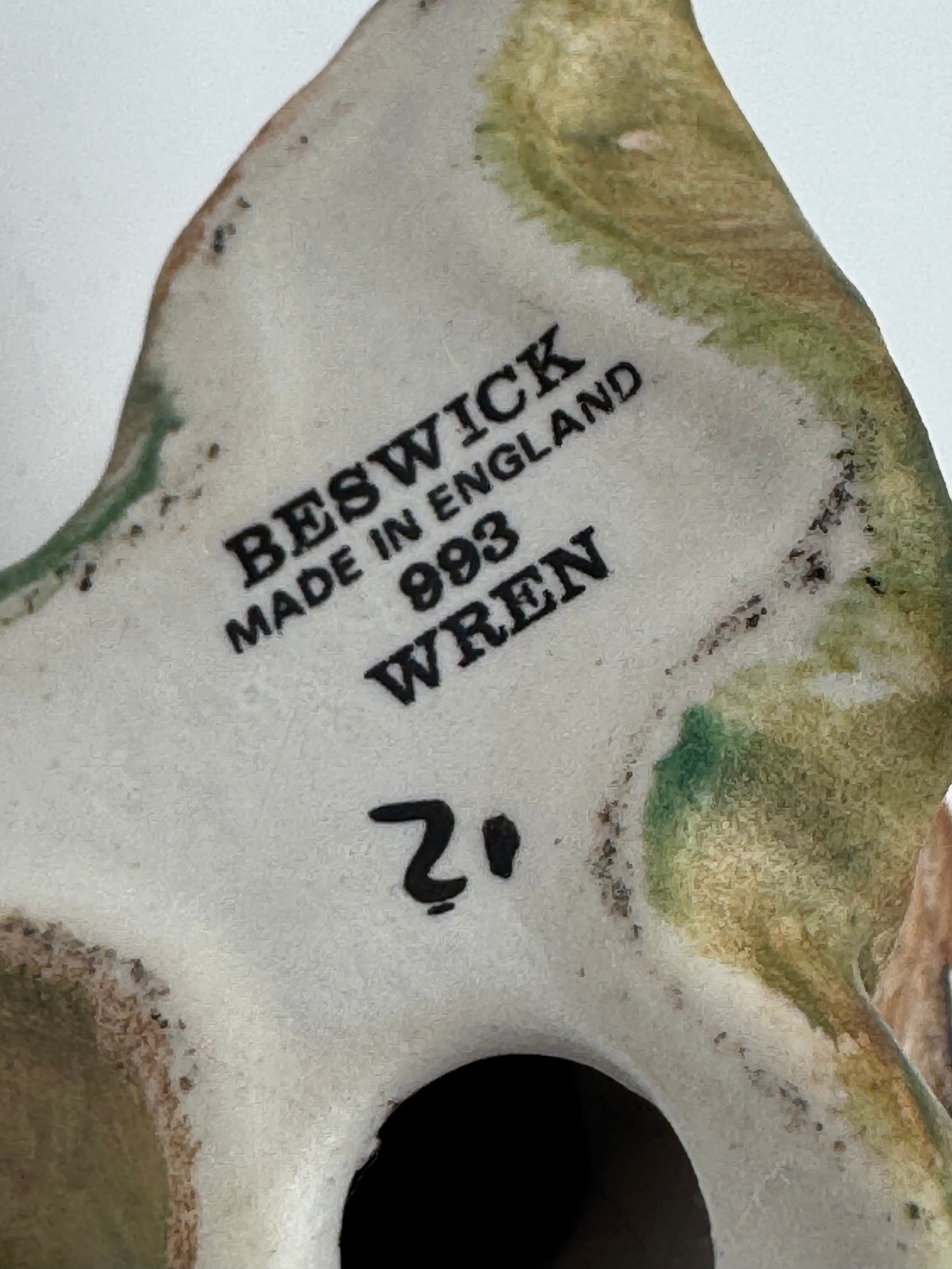 Beswick Wren Figurine #993 | Made in England Miniature Bird