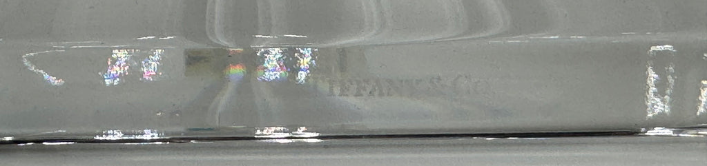 Tiffany & Co Crystal Candlesticks (Pair) | 10” Modern Column Candles