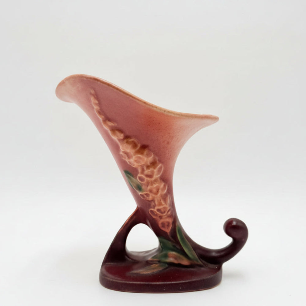 Roseville Pottery USA 163-6 Vase | Mid Century Art Pottery Floral Form