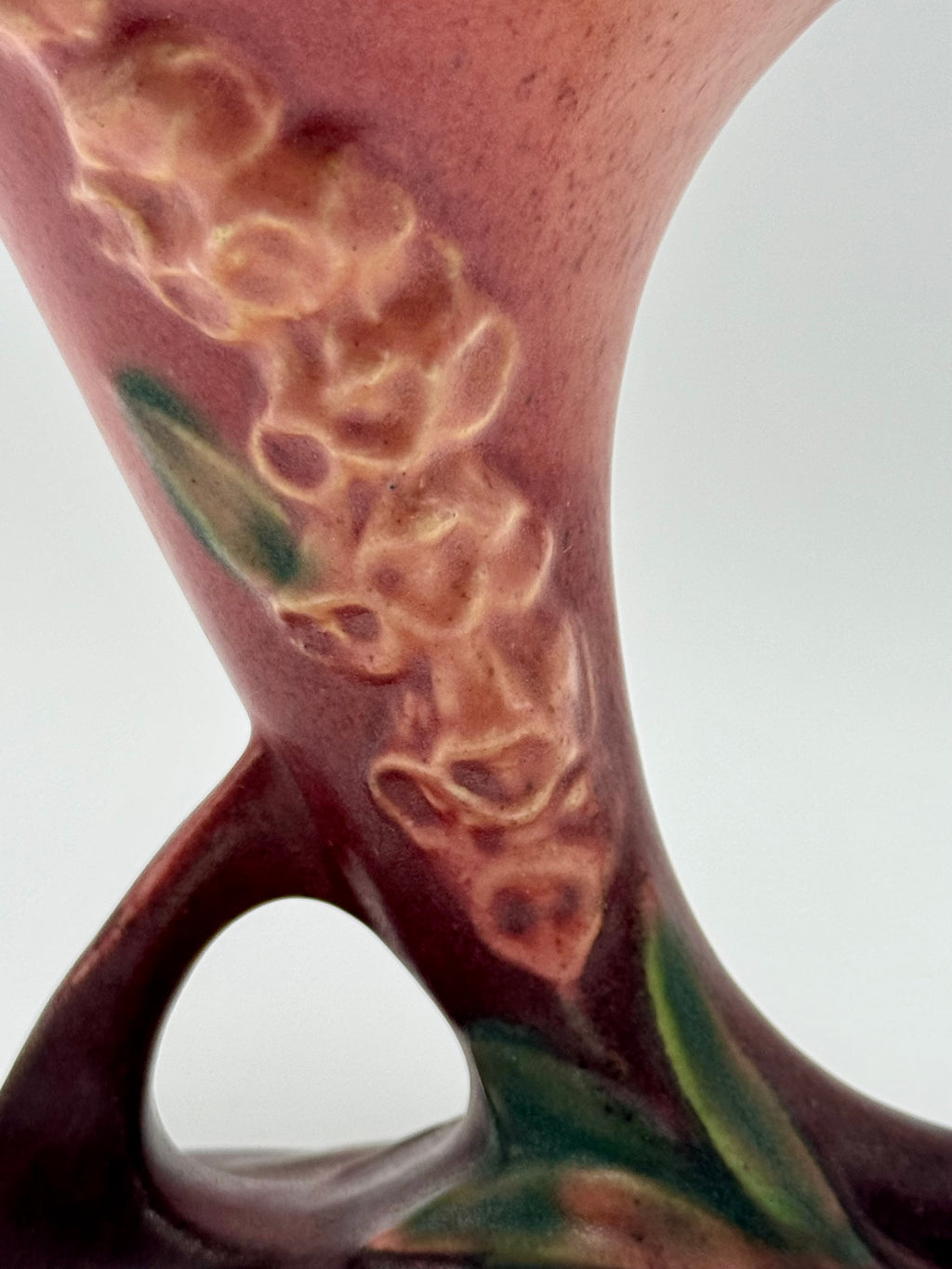 Roseville Pottery USA 163-6 Vase | Mid Century Art Pottery Floral Form