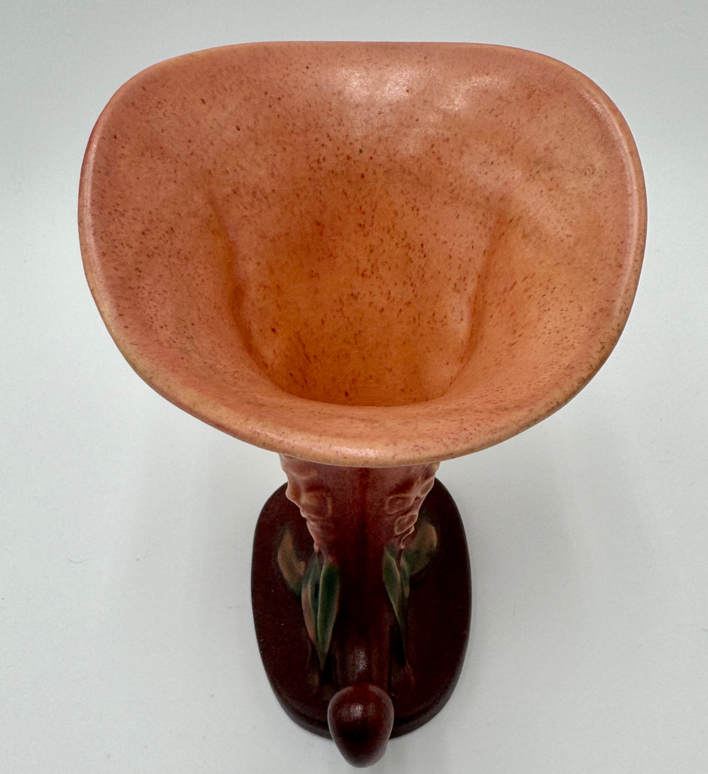 Roseville Pottery USA 163-6 Vase | Mid Century Art Pottery Floral Form