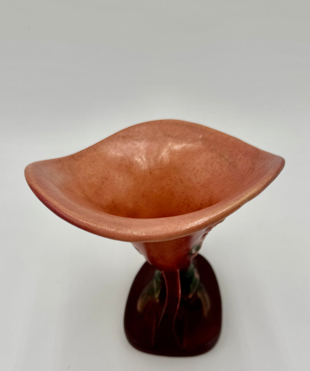Roseville Pottery USA 163-6 Vase | Mid Century Art Pottery Floral Form