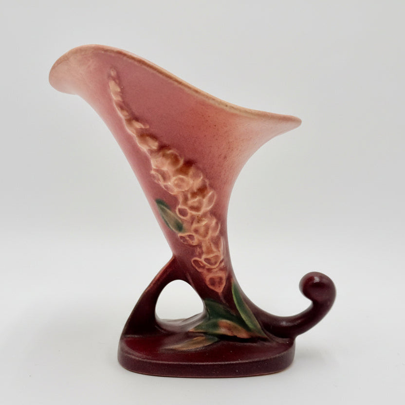 Roseville Pottery USA 163-6 Vase | Mid Century Art Pottery Floral Form