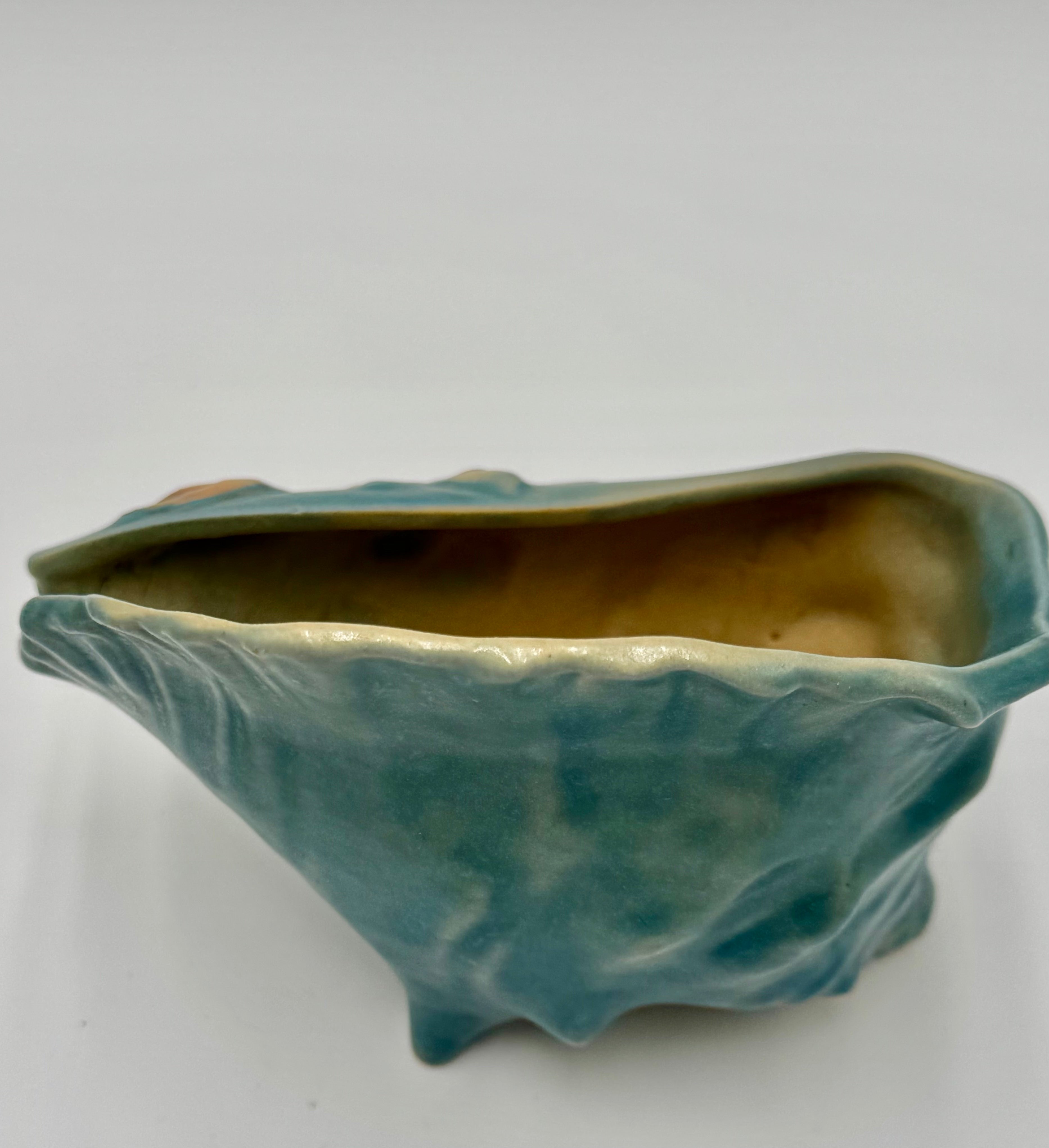 Roseville Magnolia 1153-6 Planter | Blue Green Art Pottery Bowl