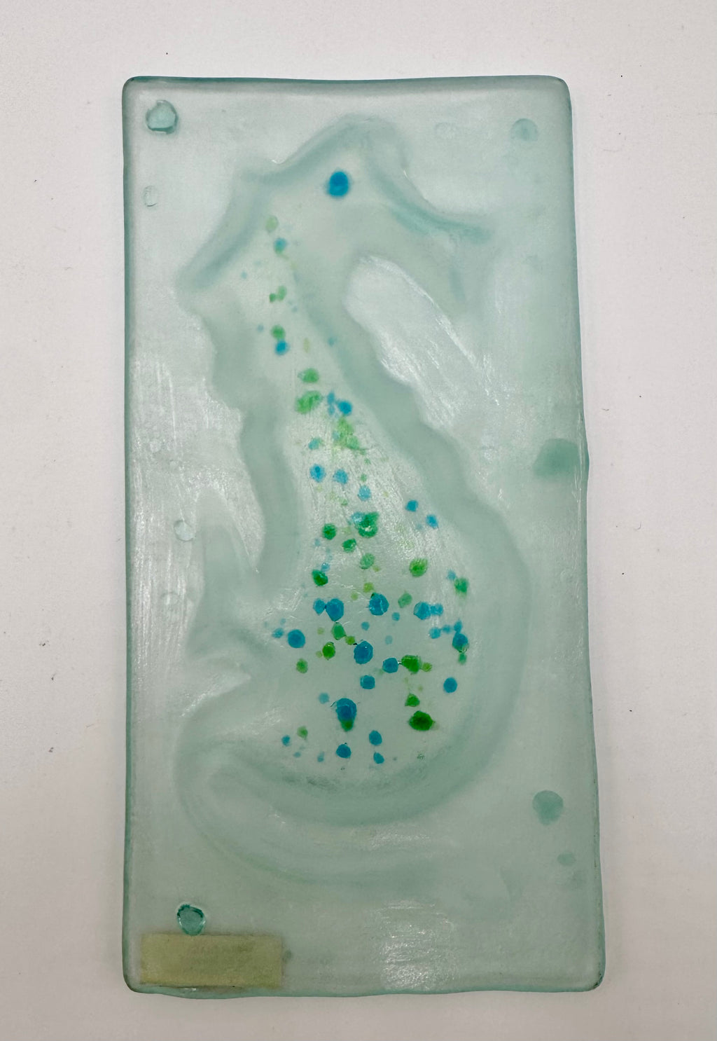 Handmade Coastal Kiln Glass Set | Starfish & Seahorse Dishes Maine Art Glass Decor