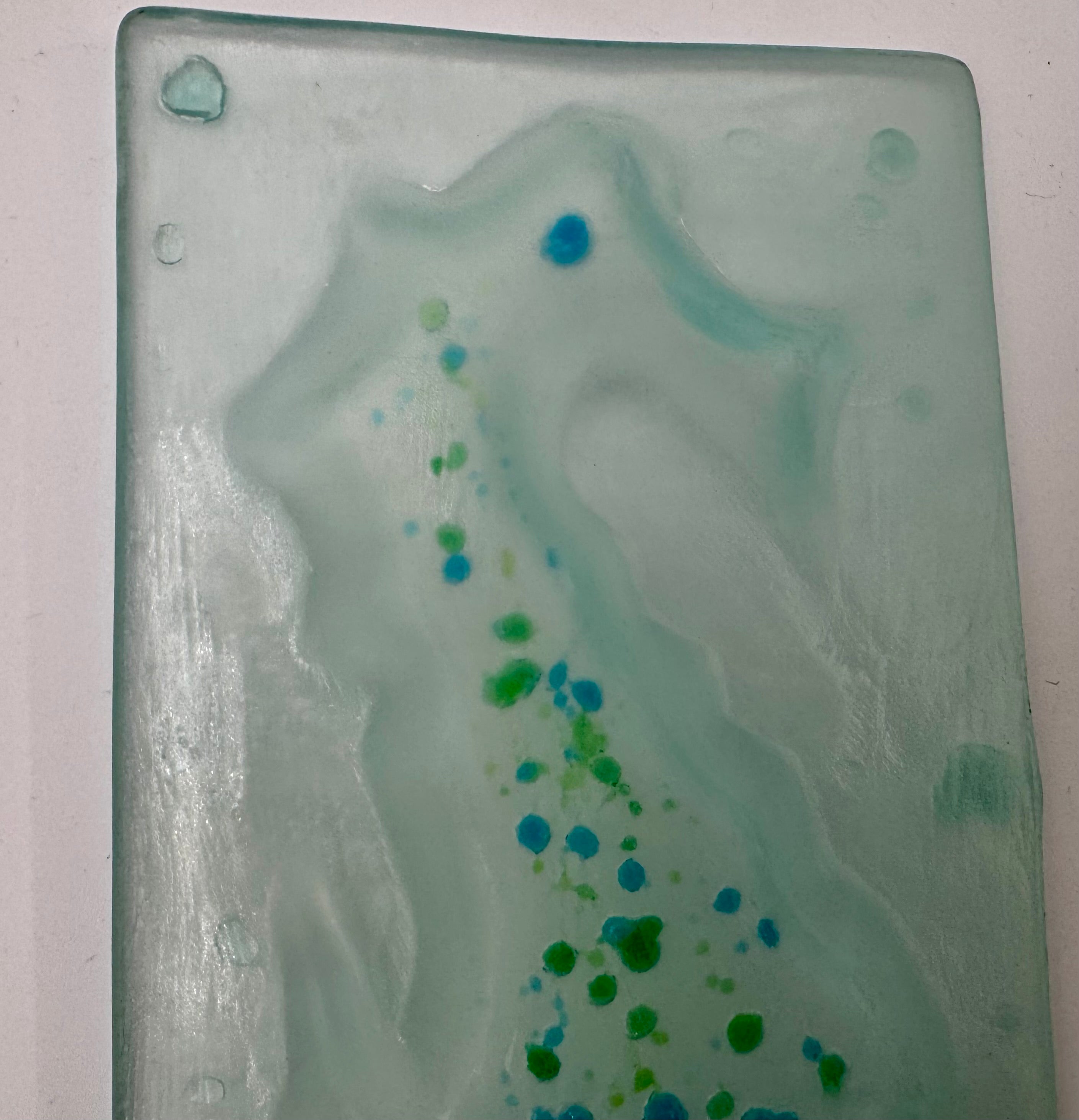 Handmade Coastal Kiln Glass Set | Starfish & Seahorse Dishes Maine Art Glass Decor