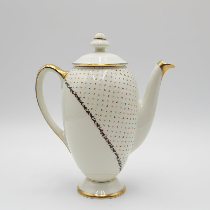 Vintage Royal Doulton Tea Set for Four | Gold Trim Bone China Teapot Cups & Saucers