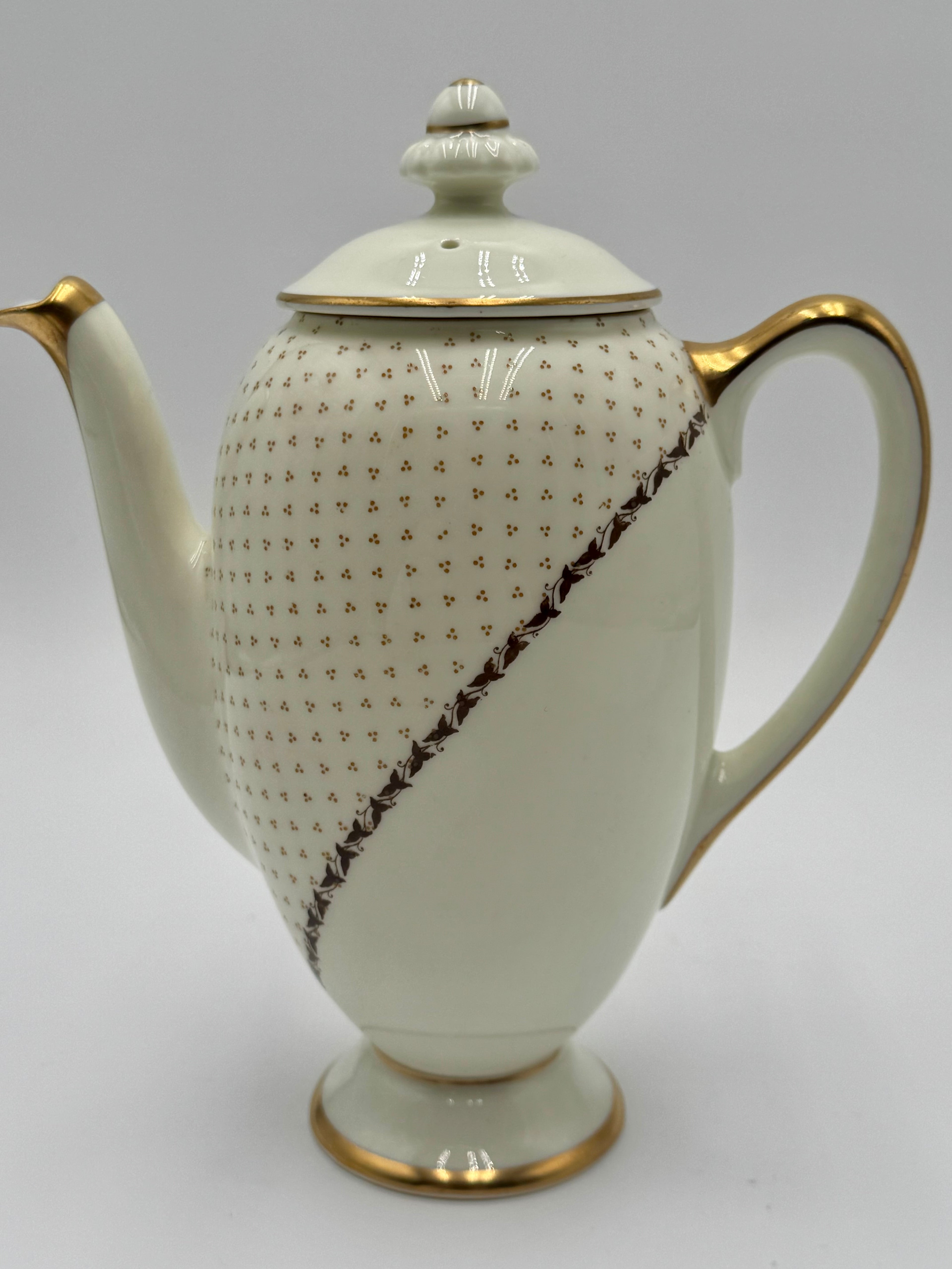 Vintage Royal Doulton Tea Set for Four | Gold Trim Bone China Teapot Cups & Saucers
