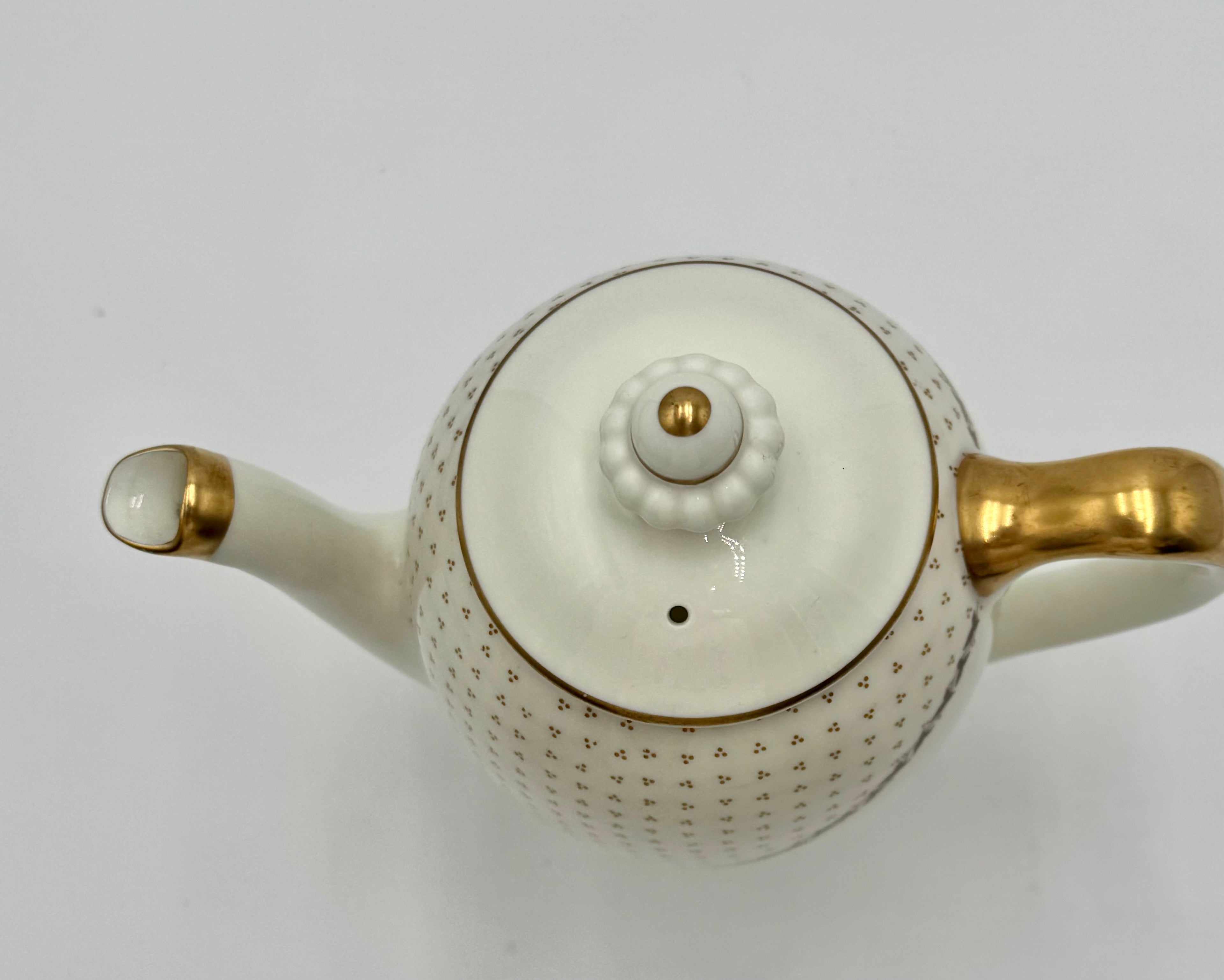 Vintage Royal Doulton Tea Set for Four | Gold Trim Bone China Teapot Cups & Saucers