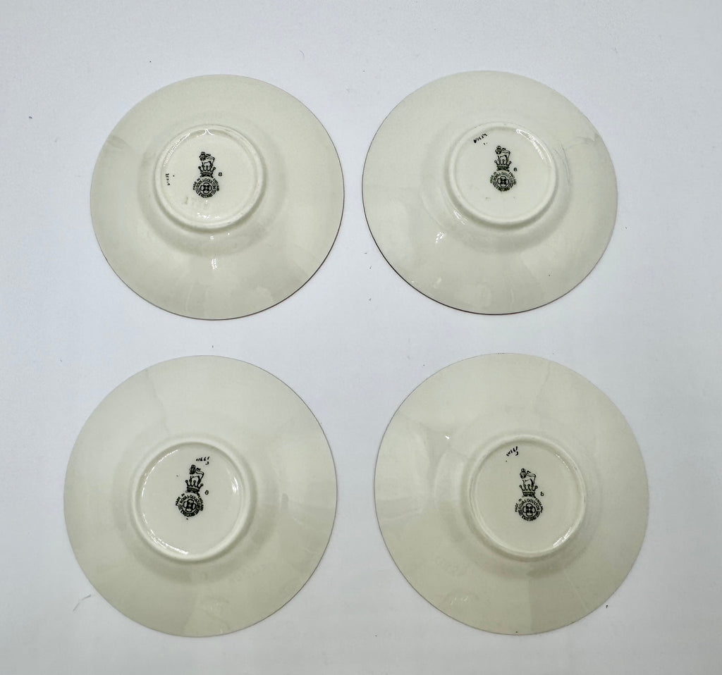 Vintage Royal Doulton Tea Set for Four | Gold Trim Bone China Teapot Cups & Saucers
