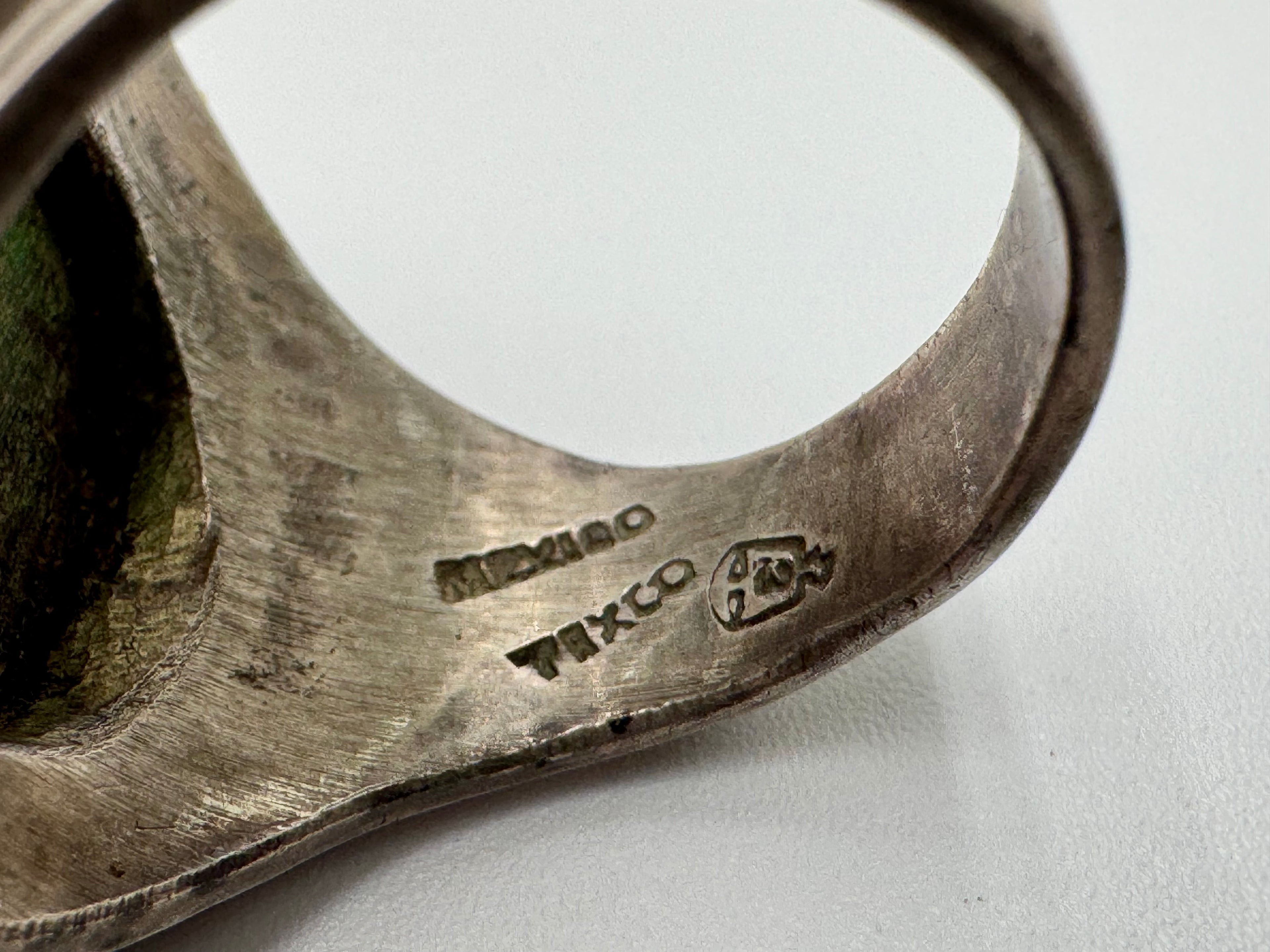 Vintage Taxco Sterling Silver Carved Face Ring – Size 12 | Sculptural Statement Piece