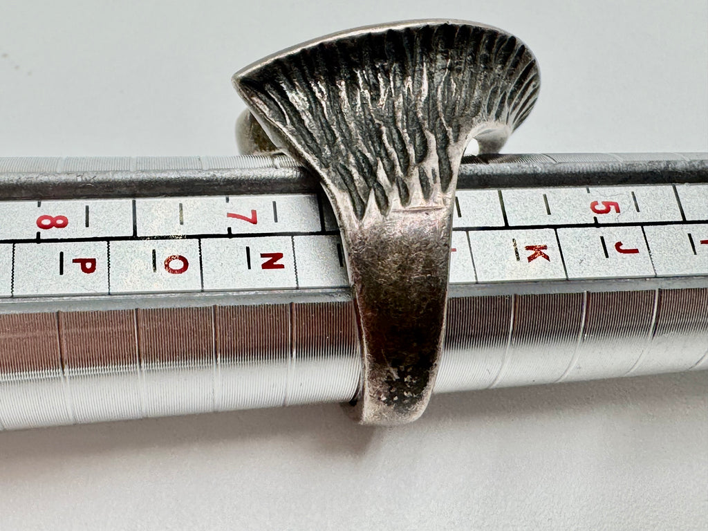 Vintage Mexican .950 Silver Sculptural Ring – Size 6 | Mid-Century Modern Design