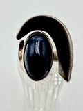 Vintage Mexican .950 Silver Sculptural Ring – Size 6 | Mid-Century Modern Design