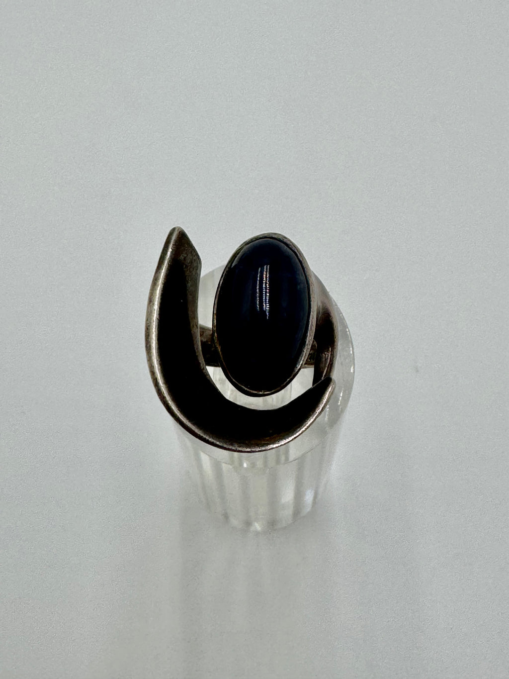 Vintage Mexican .950 Silver Sculptural Ring – Size 6 | Mid-Century Modern Design