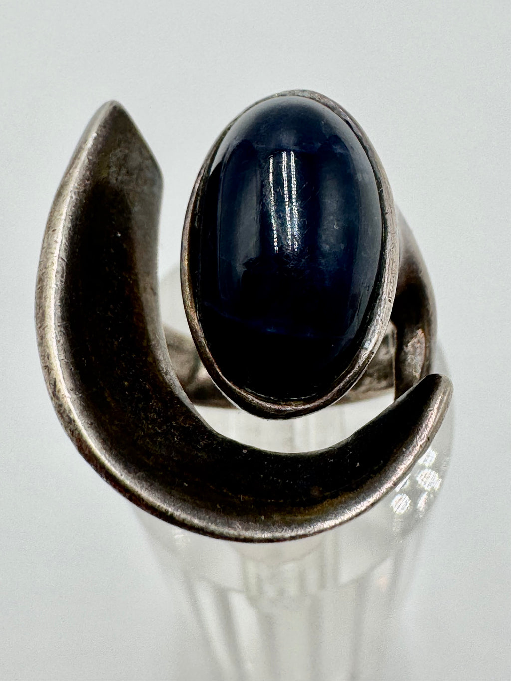 Vintage Mexican .950 Silver Sculptural Ring – Size 6 | Mid-Century Modern Design