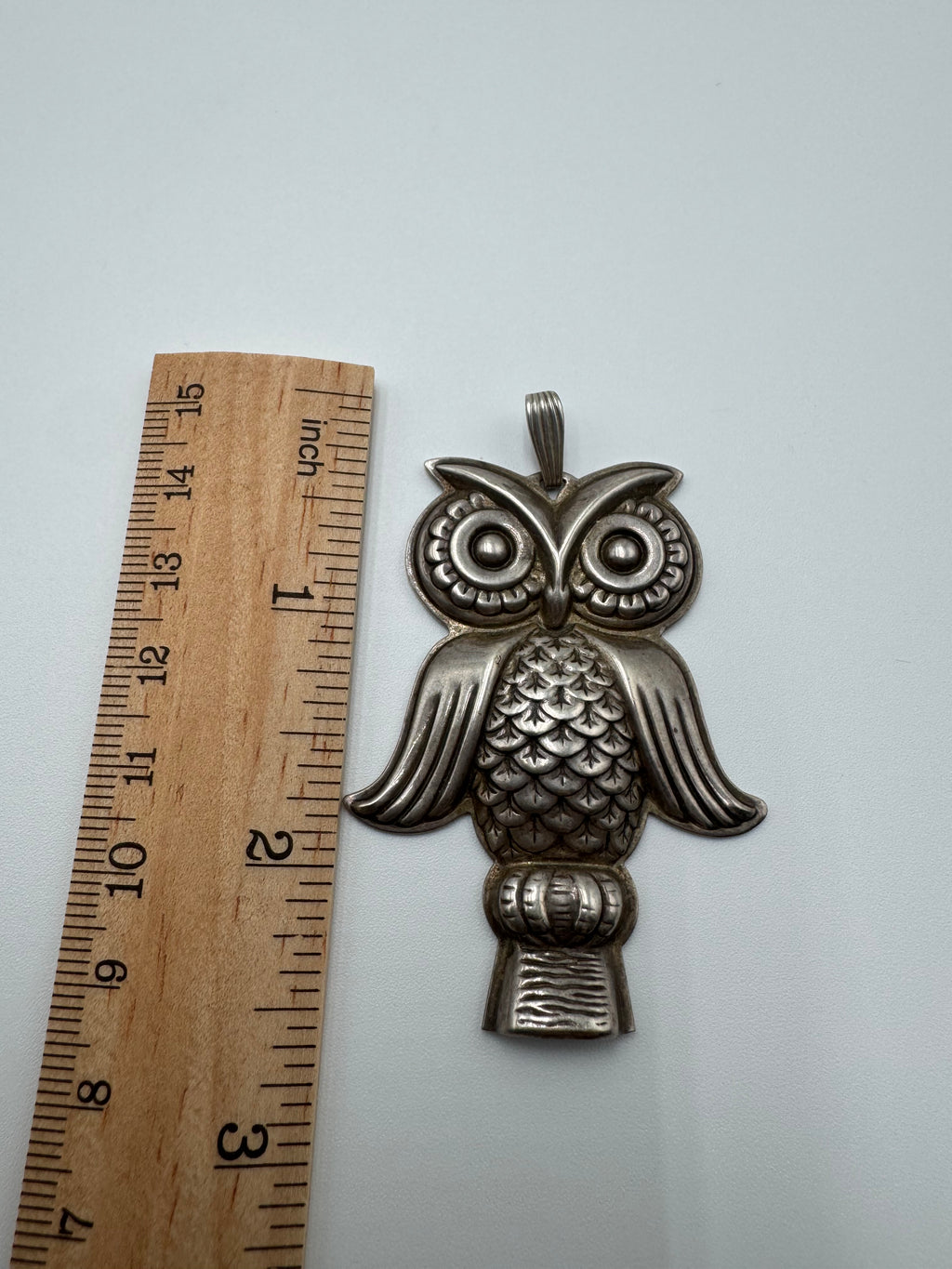 Vintage Reed & Barton Sterling Silver Owl Whistle Pendant