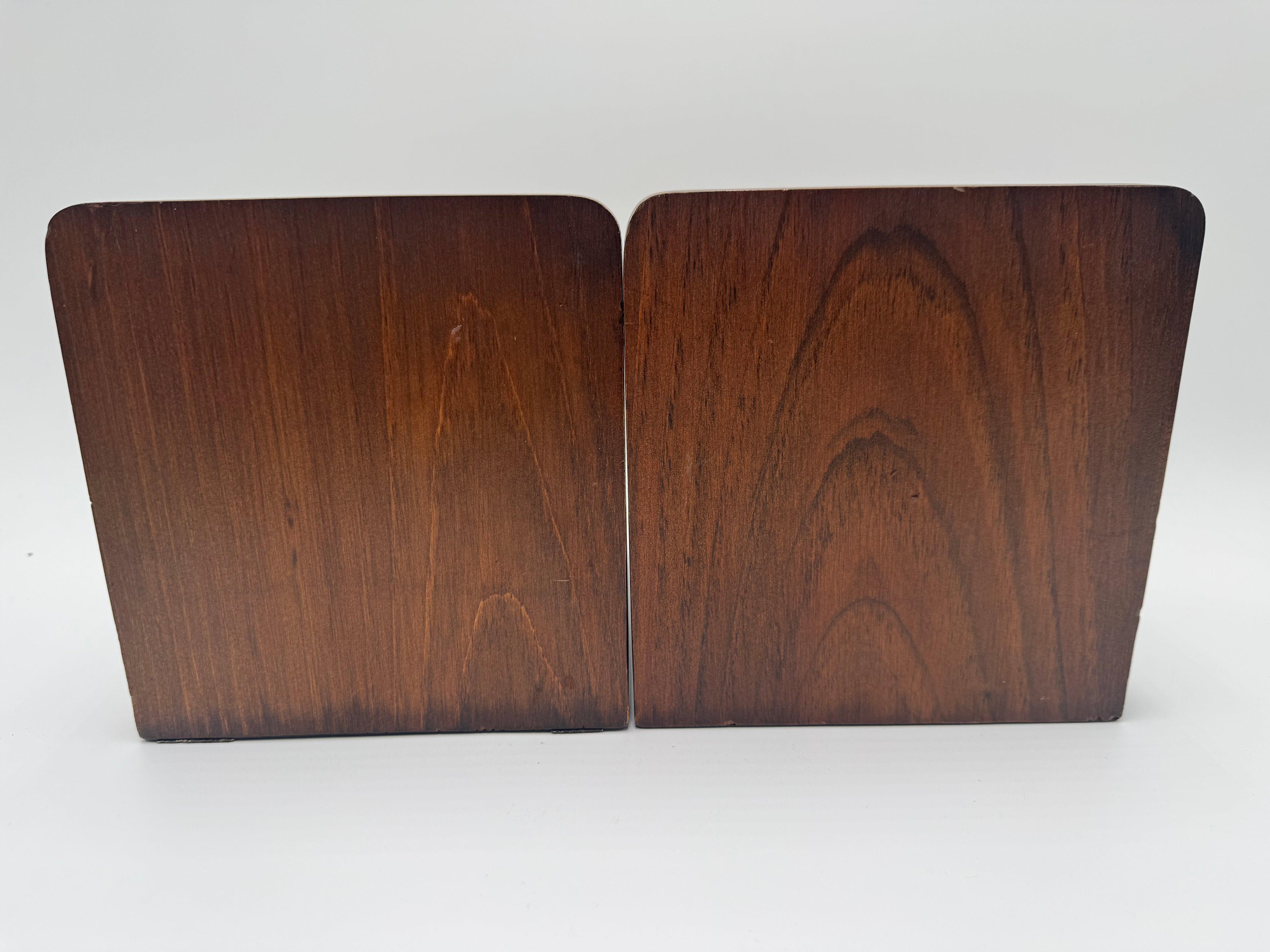 Vintage Hand-Carved Wooden Duck Bookends – Mid Century Style Pair